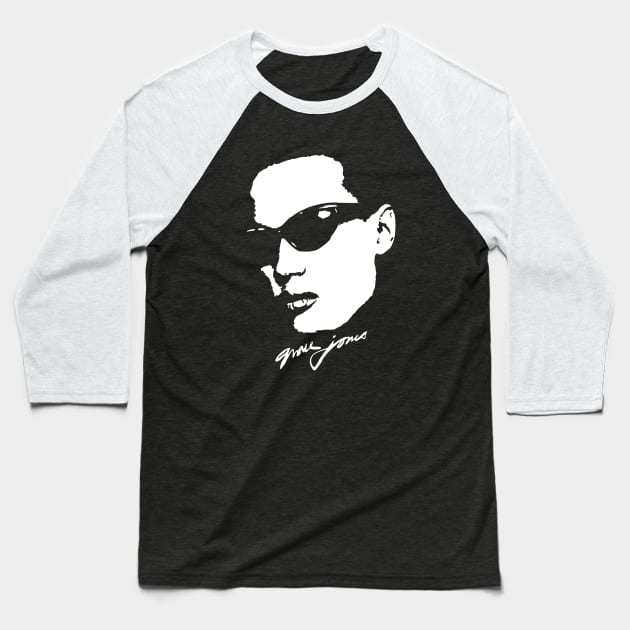 Grace Jones Baseball T-Shirt by ProductX